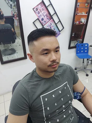 Crew cut with a clean taper