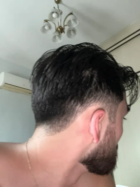 Messy textured top with a full beard