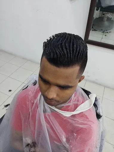 Slick back with a sharp side fade