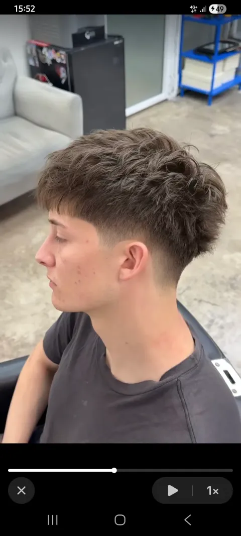 Textured fringe crop with a taper